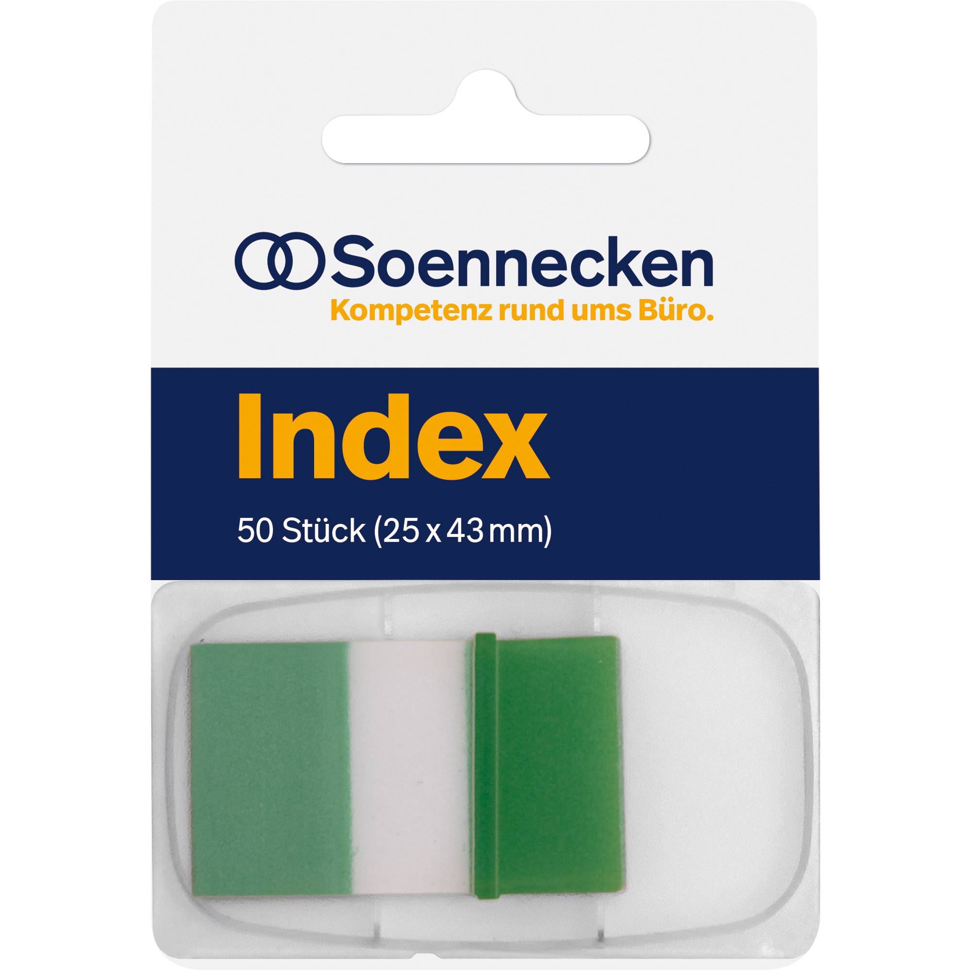 Haftstreifen Index 25x43mm 50Streifen Spender grün-0
