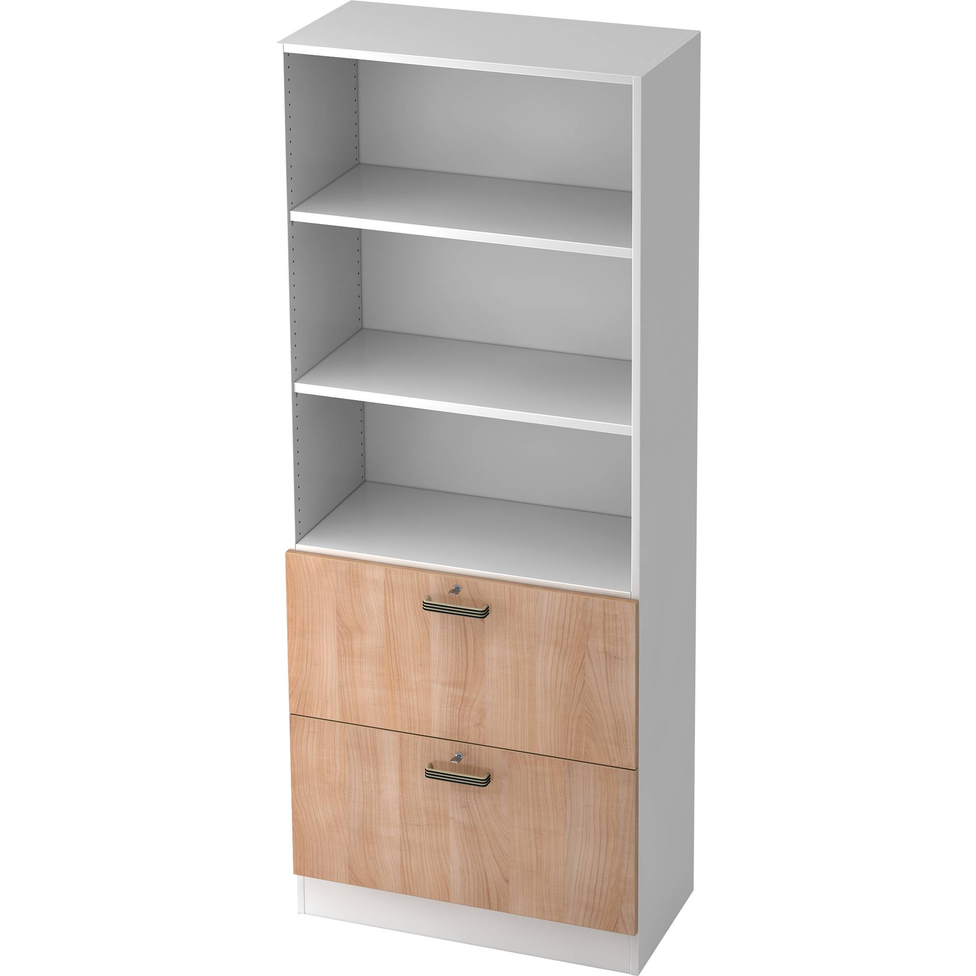 Registraturschrank 5OH weiß/nußbaum - Artikel: 820004273-0