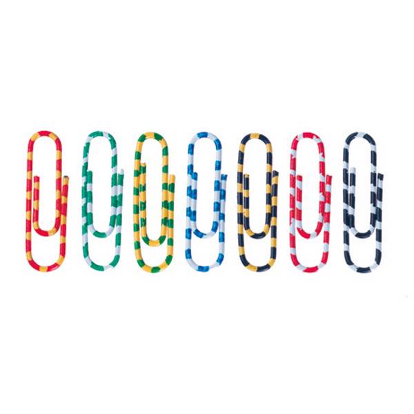 Büroklammer Zebra 28mm rund sortiert 100 St./Pack.