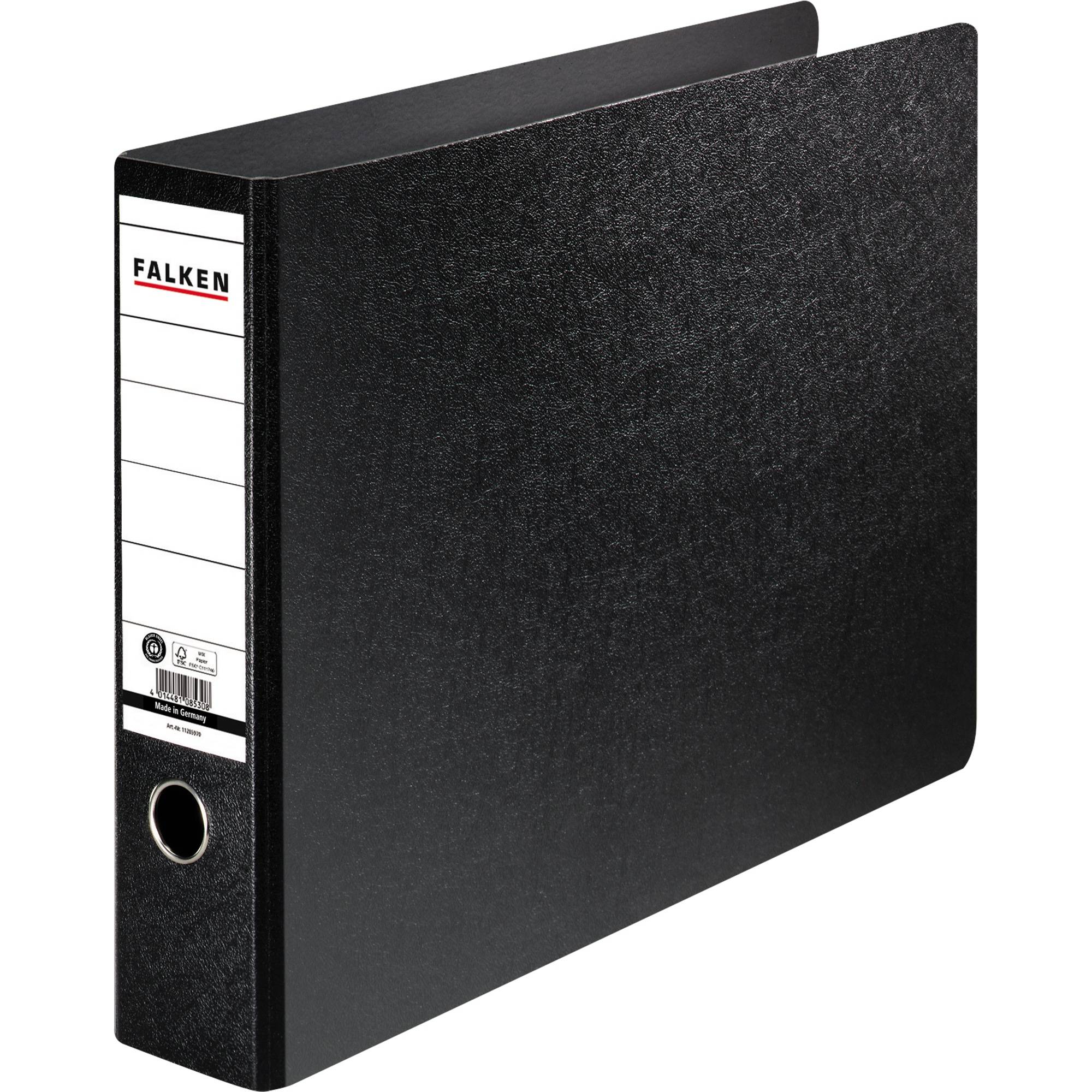 Ordner N80 DIN A3 quer 80mm Hartpappe schwarz-0