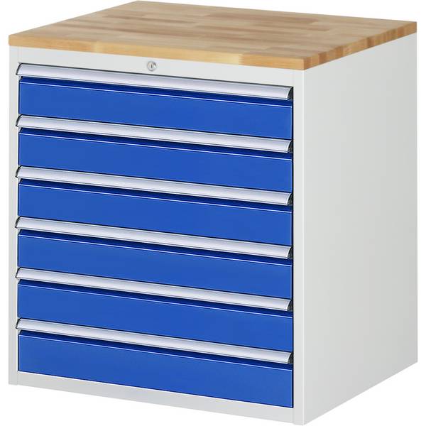 Schubschrank 770x650x825 B-Top 25mm 6xSchub-TA lgr/ebl