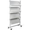 Prospektständer 12xDIN A4 silbergrau