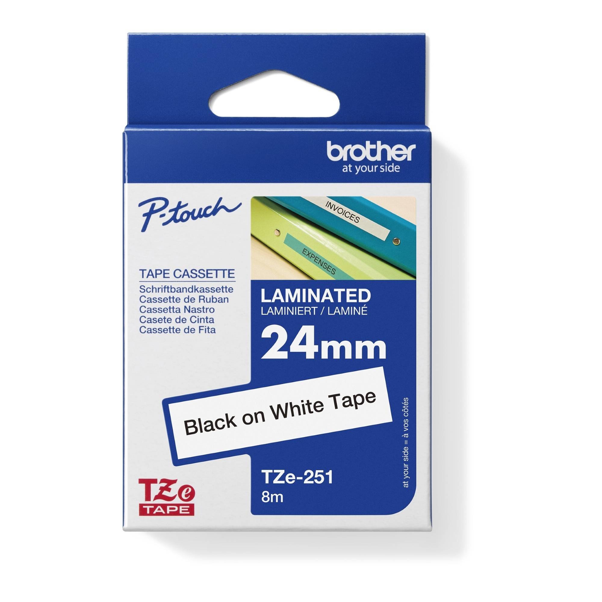 Brother Schriftbandkassette TZE251CIV sw auf ws-0