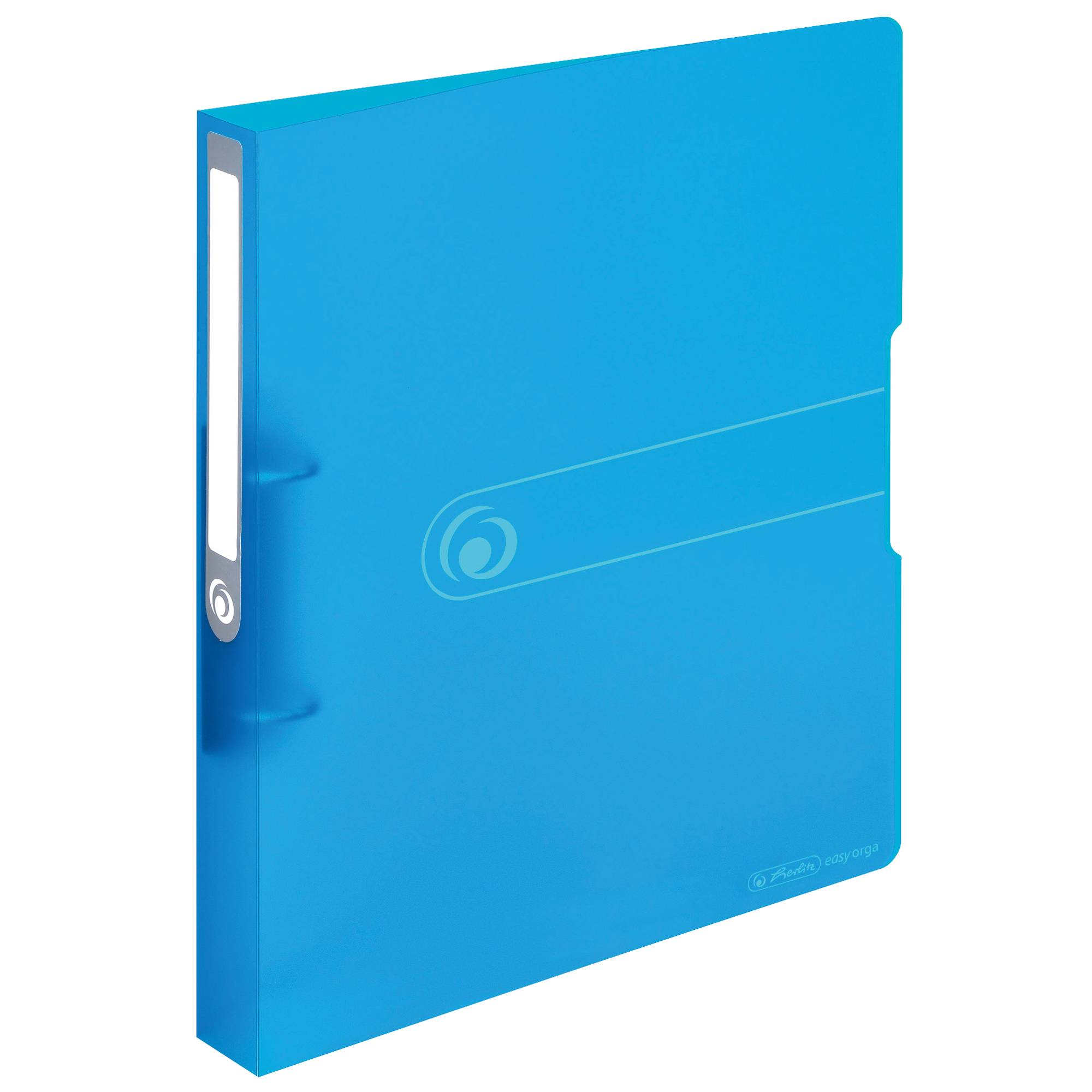 Ringbuch DIN A4 2Ringe 38cm transparent blau