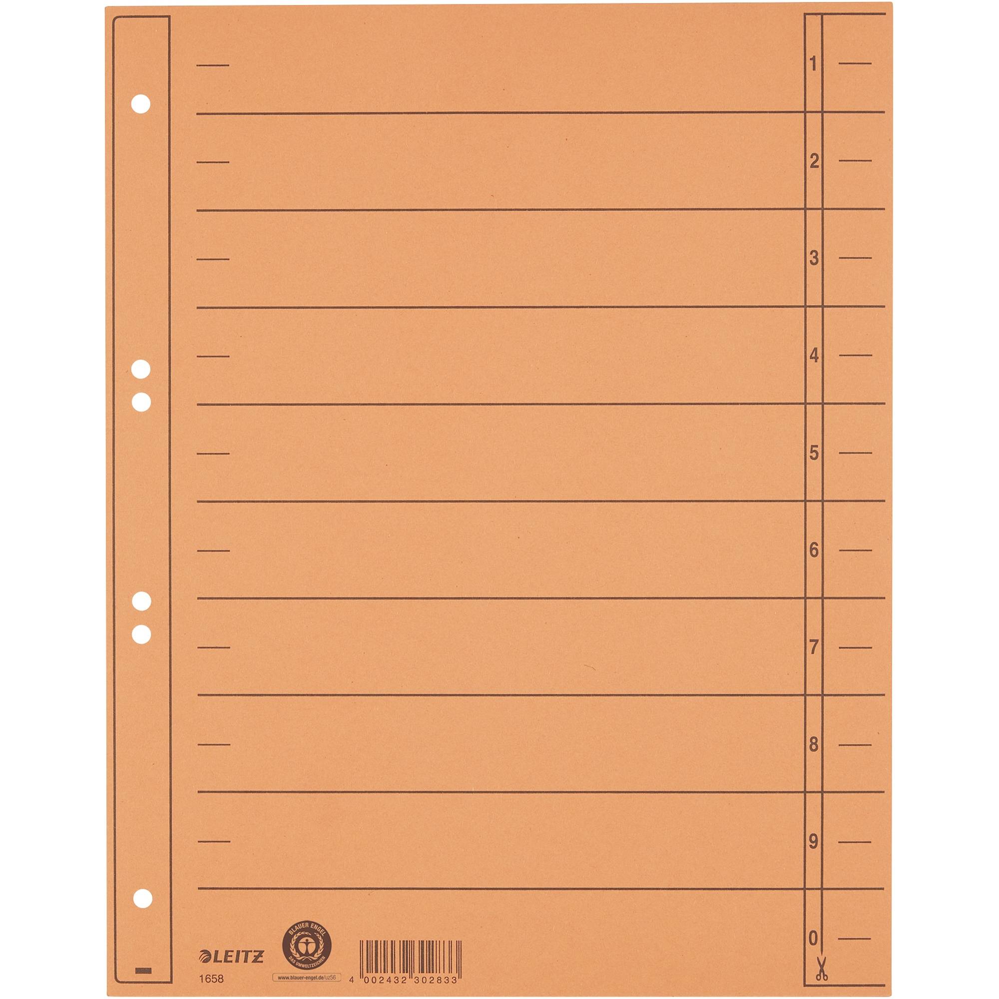 Trennblatt A4 230g Karton orange 100 St./Pack.-0