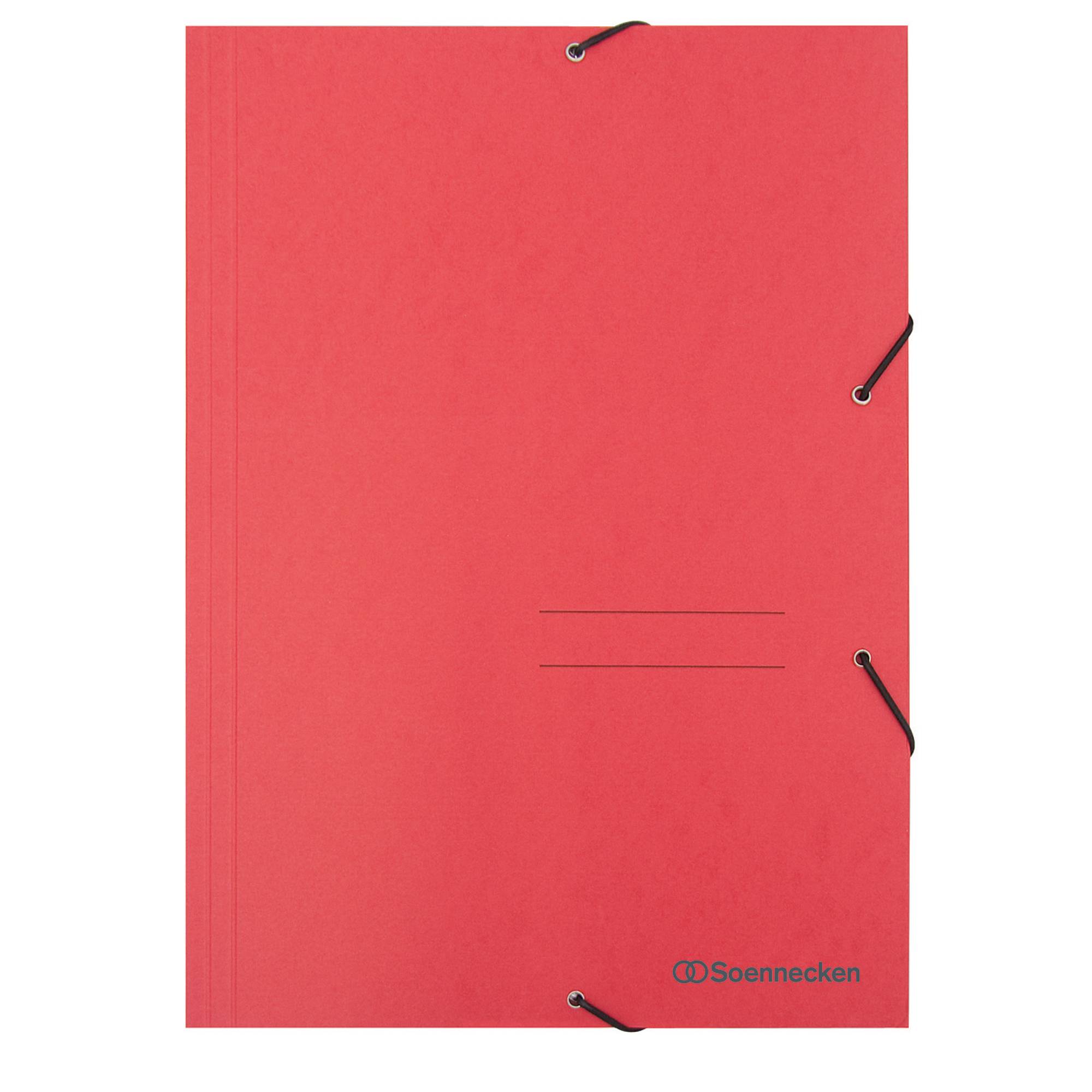 Eckspanner DIN A4 3Klappen und Gummizug rot-0