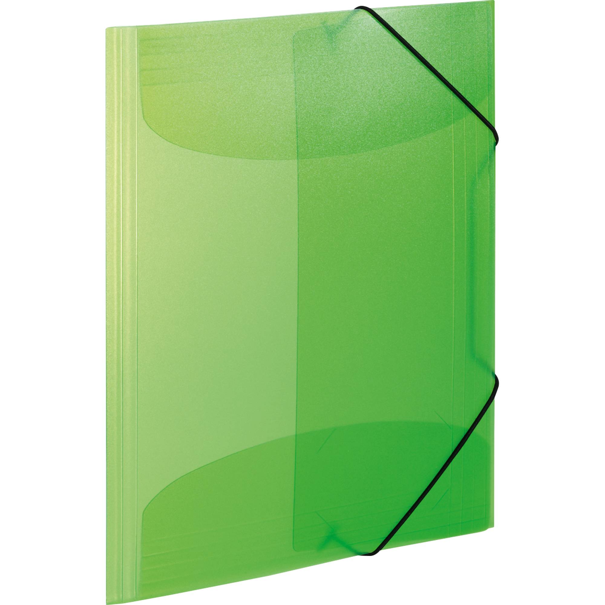 Sammelmappe A4 PP transluzent h.gn 3 St./Pack.-0