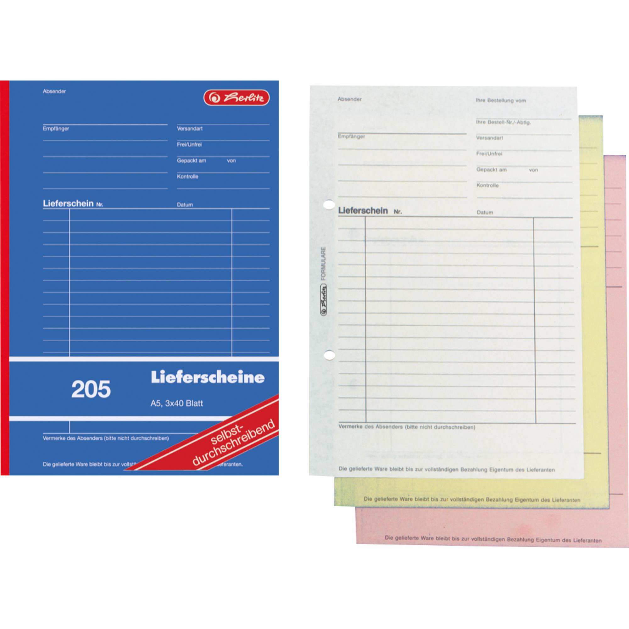 Lieferschein 205 DIN A5 sd 3x40Blatt-0