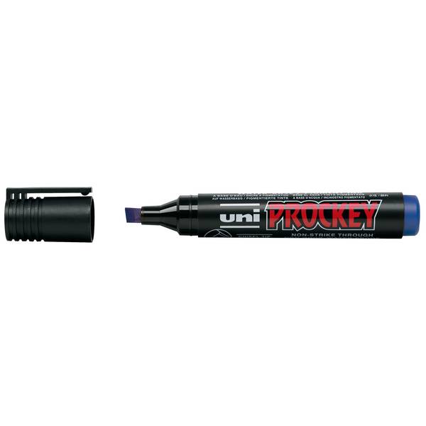 Marker uniPROCKEY Keilspitze blau