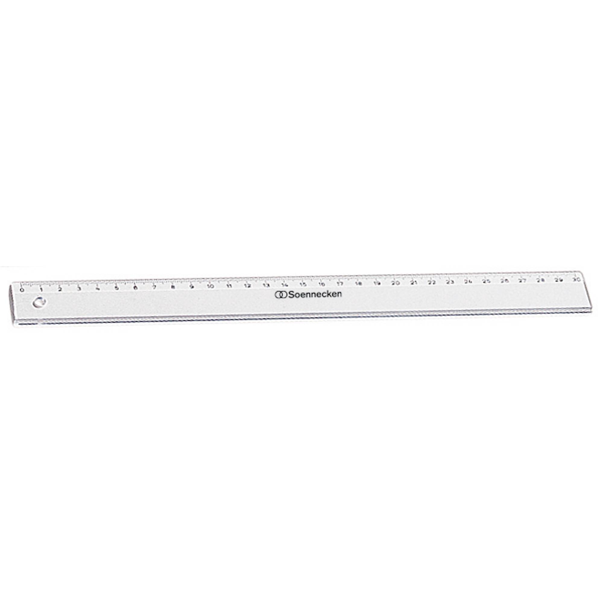 Lineal 30cm Polystyrol transparent-0