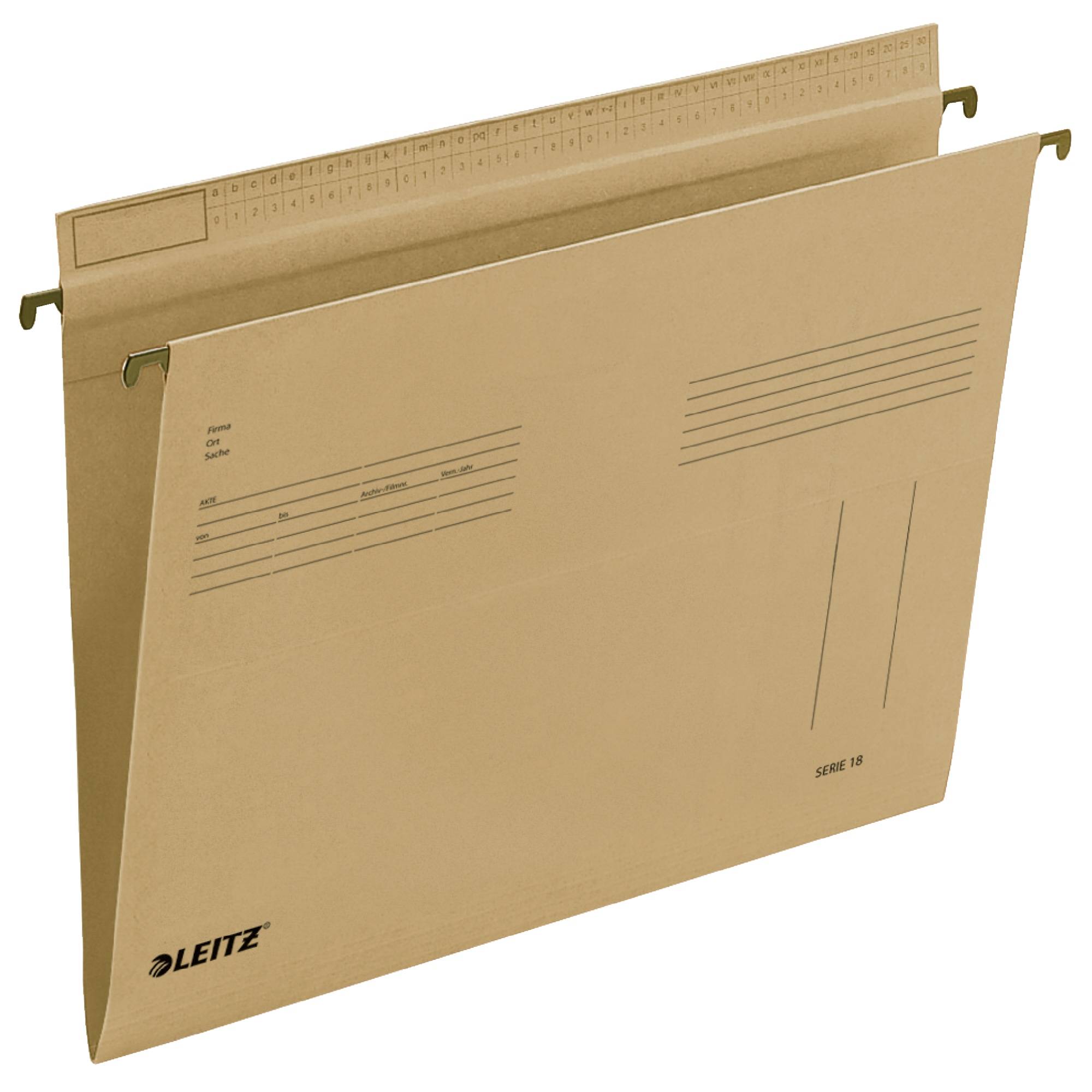 Hängemappe SERIE 18 A4 Karton braun 25 St./Pack.-0