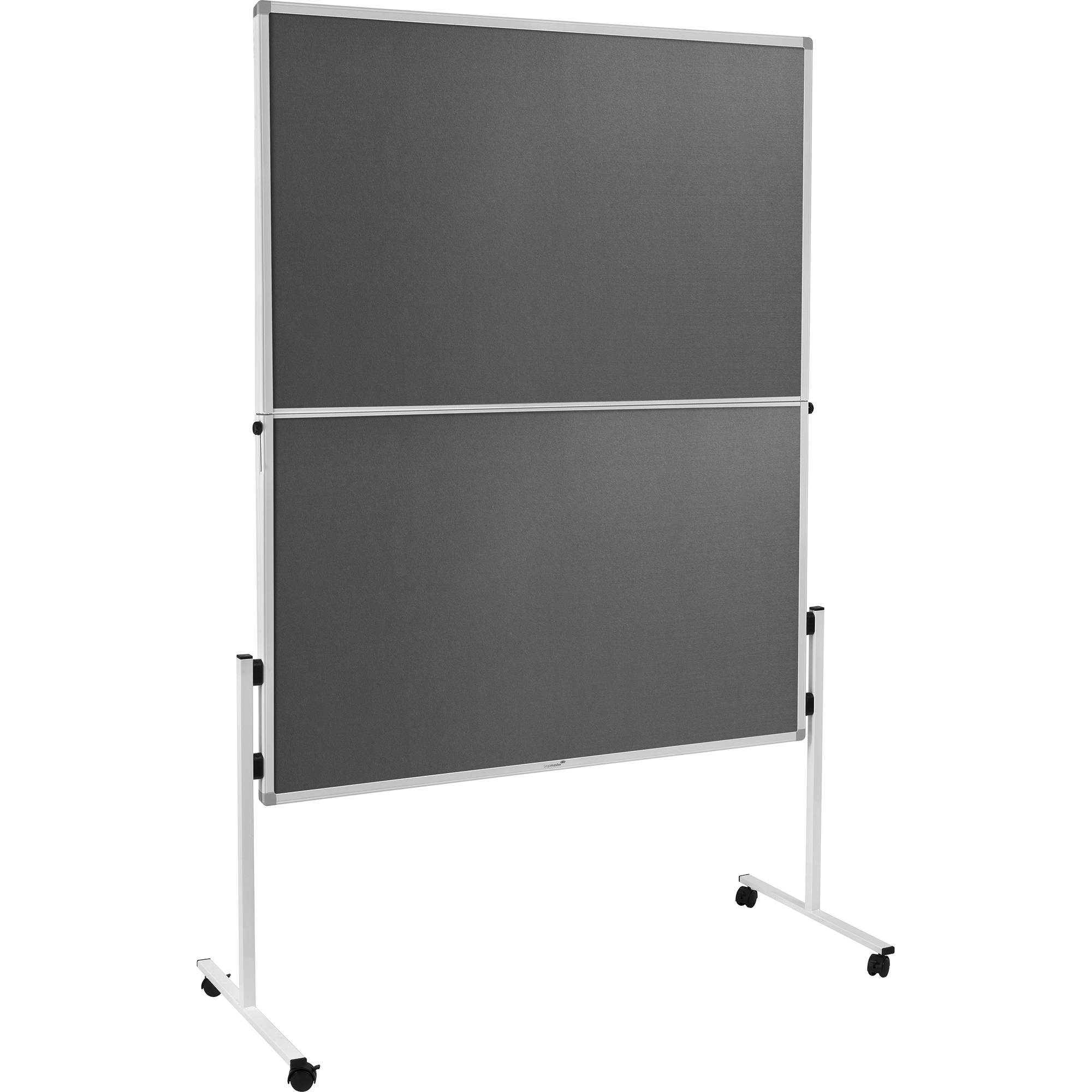Moderationswand 120x150cm klappbar Filz grau-0