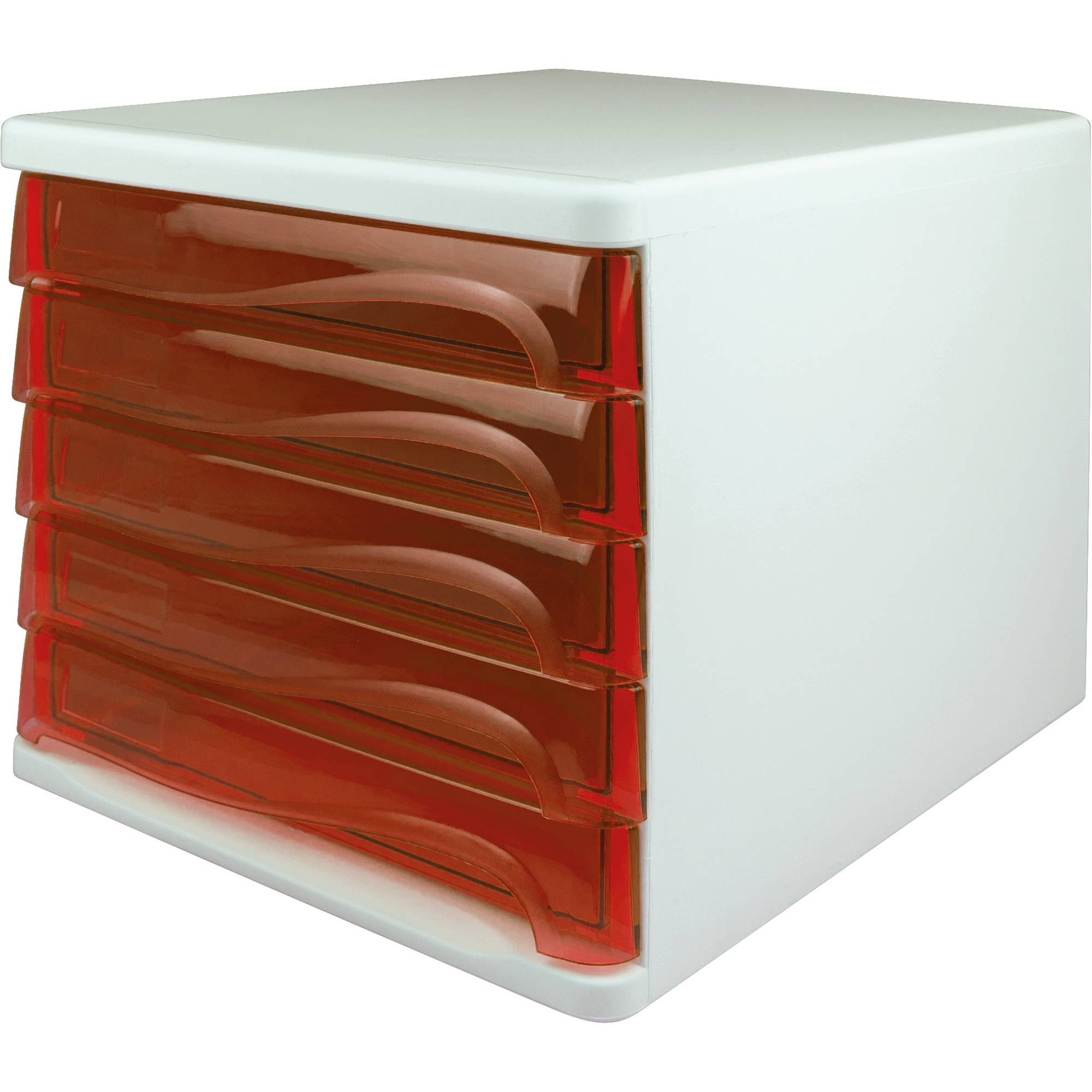 Schubladenbox economy DIN A4-C4 l.gr/rt.tr-0