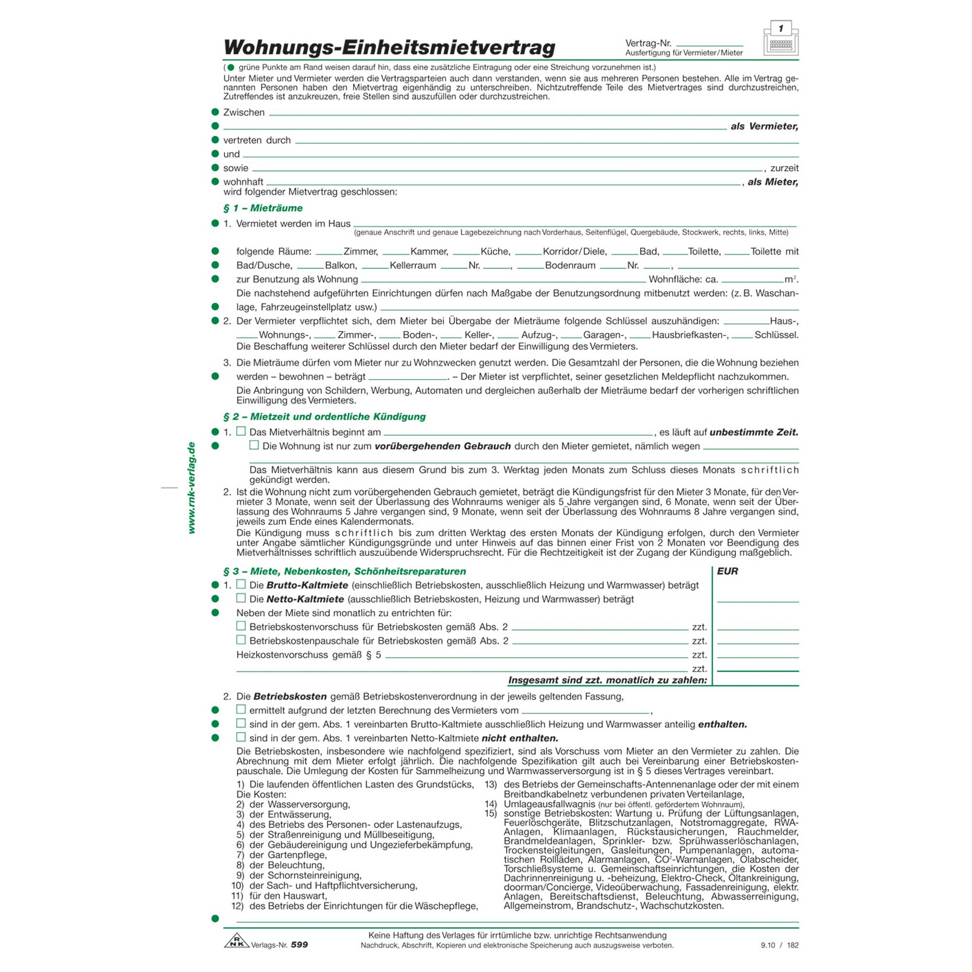 RNK Mietvertrag DIN A4 4Blatt-0