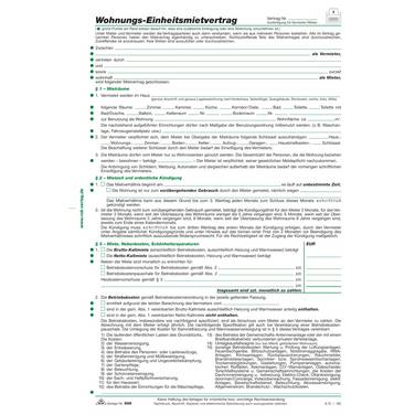 RNK Mietvertrag DIN A4 4Blatt