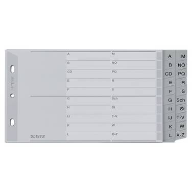 Register DIN A5 quer A-Z 20Bl. PP grau