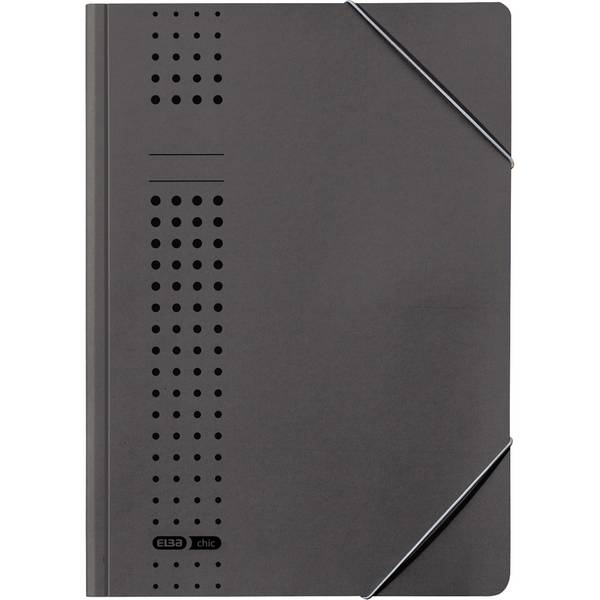 Eckspanner chic DIN A4 150Bl. Karton anthrazit