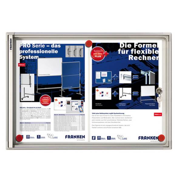 Schaukasten X-tra! Line für 2x DIN A4 Aluminium