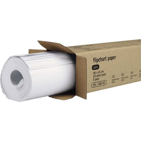Flipchartpapier 98x65cm 20Bl. blanko 5 St./Pack.