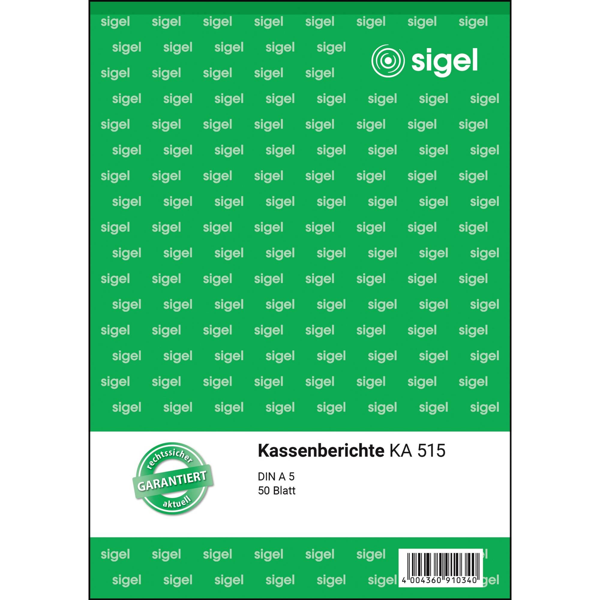 SIGEL Kassenbericht KA515 DIN A5 50Blatt-0