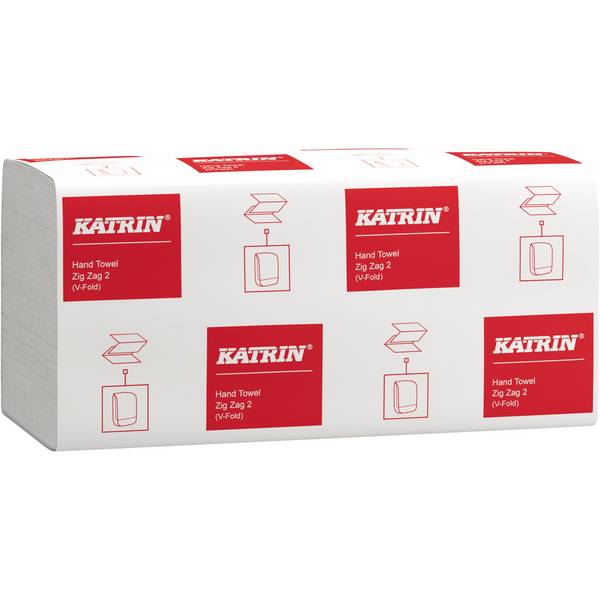 Falthandtuch - Katrin Classic ZZ 2, weiß, 24,4 x 23,0 cm, 2-lagig, Handy Pack