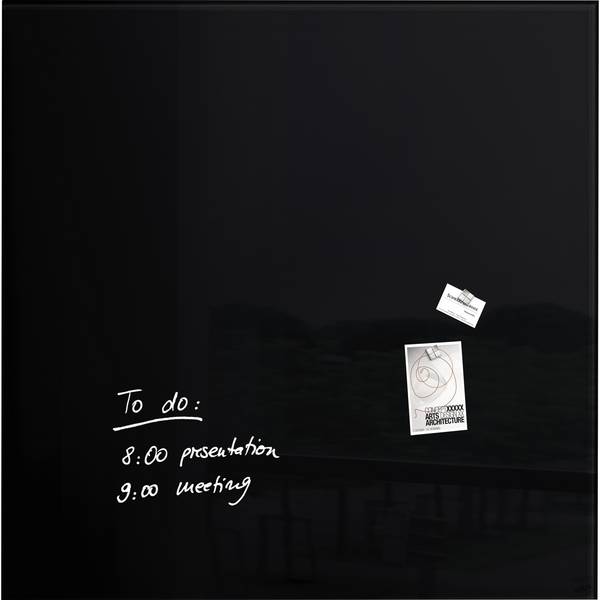 Magnetboard Artverum 1000x1000x18mm Glas schwarz