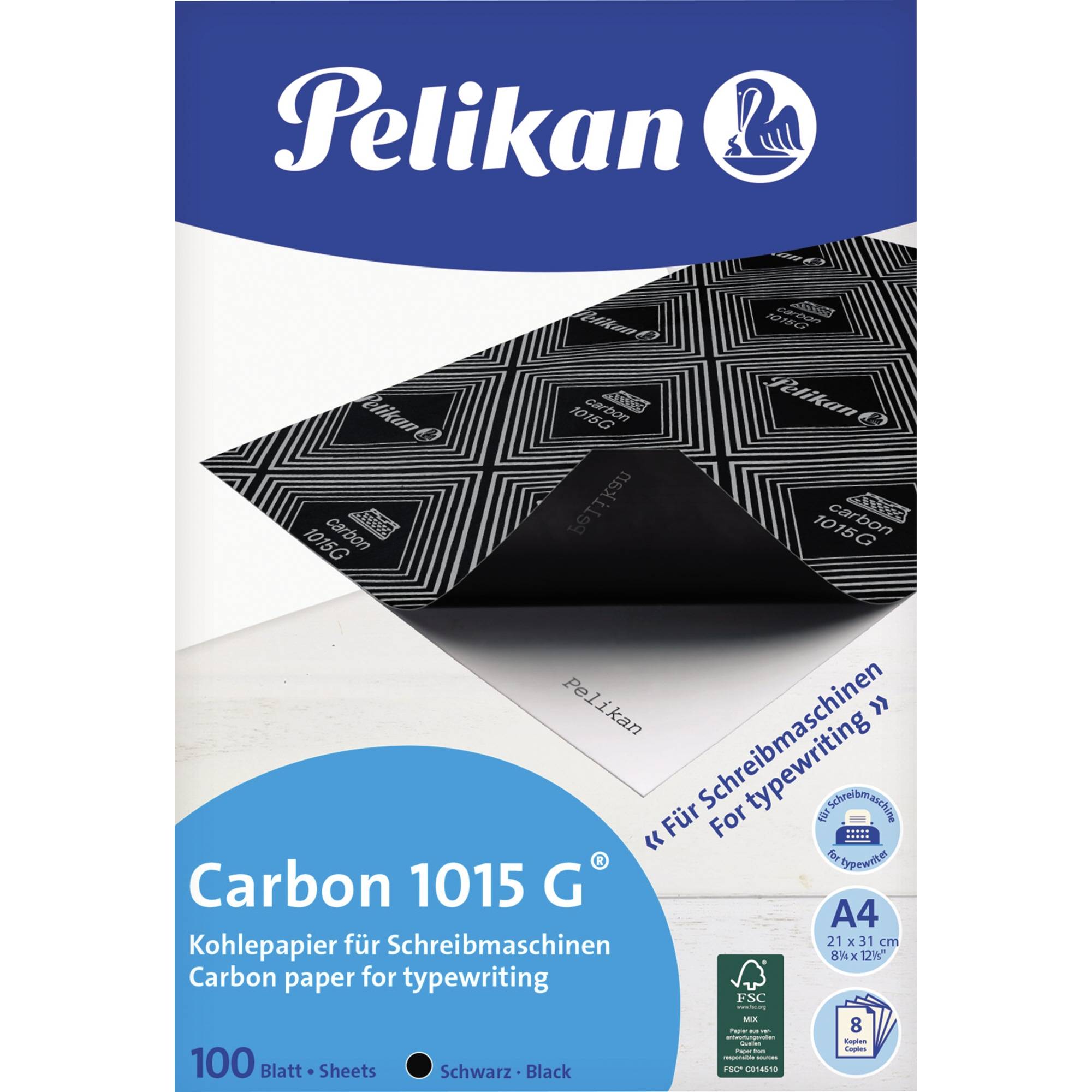Kohlepapier 1015G DIN A4 gefärbt 100Blatt schwarz-0