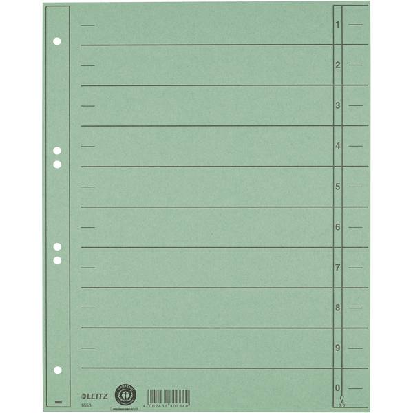 Trennblatt A4 230g Karton grün 100 St./Pack.
