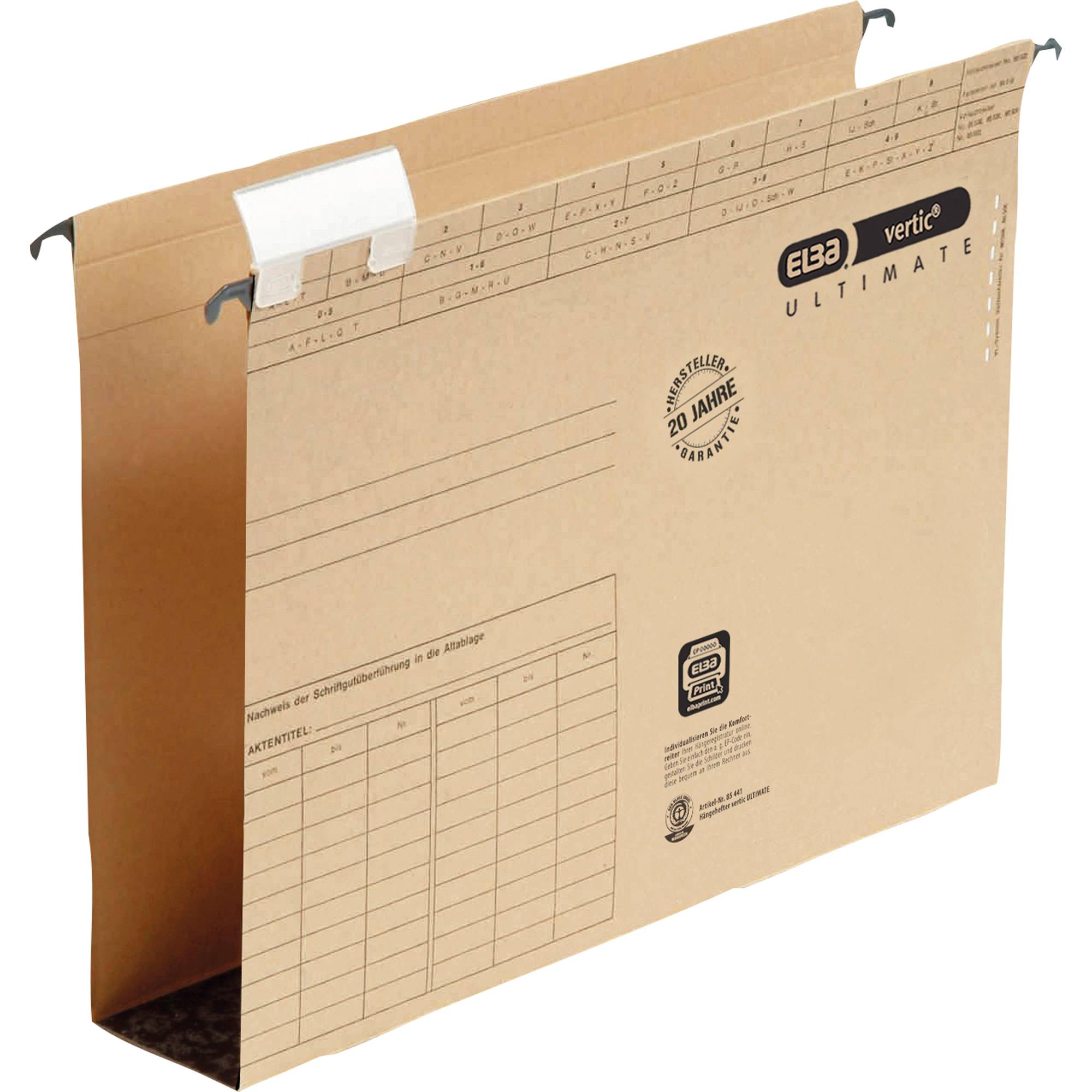 Hängesammler Ultimate A4 Hartpappe 6cm naturbraun-0