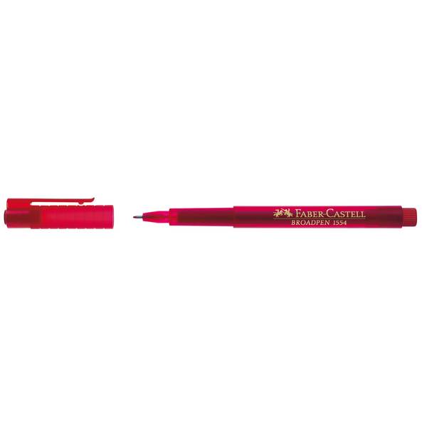 Faber-Castell BROADPEN 1554 - Fineliner - Rot