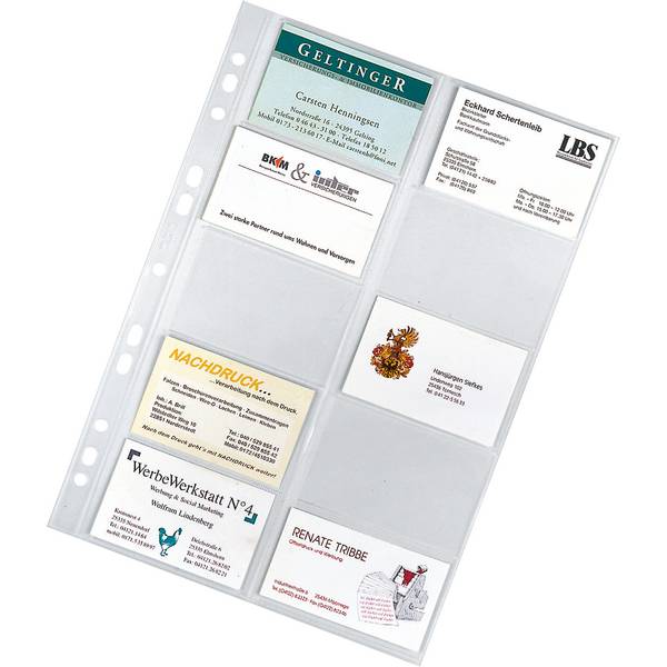 Visitenkartenhülle DIN A4 PP tr 10 St./Pack.
