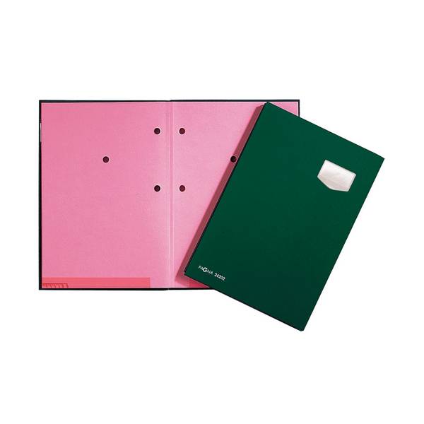 Unterschriftenmappe de Luxe DIN A4 10Fächer Pappe gn