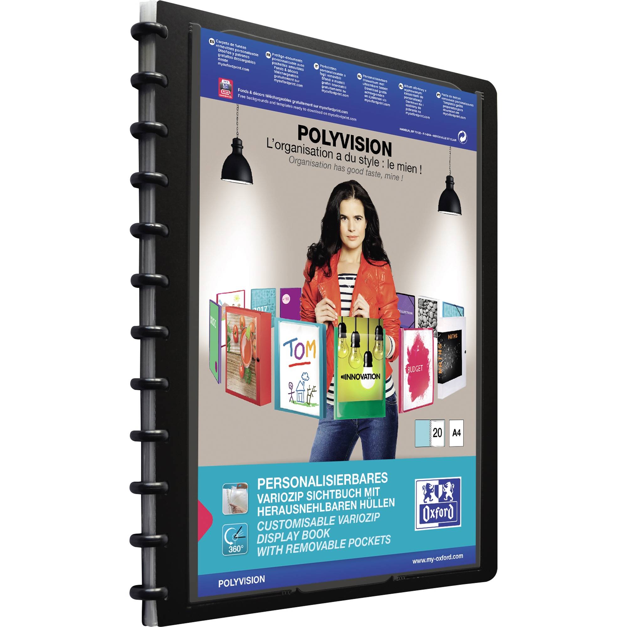 Ringmappe manageme A4 PP vario-zipp schwarz-0