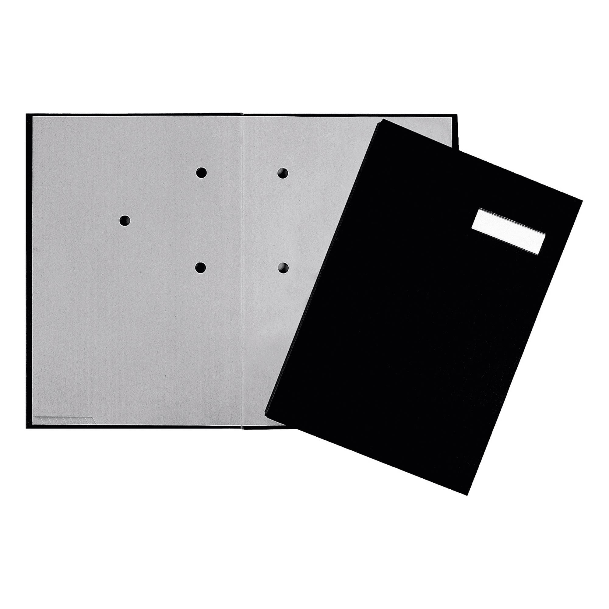Unterschriftsmappe Eco-Einband Löschkarton 20tlg. sw-0