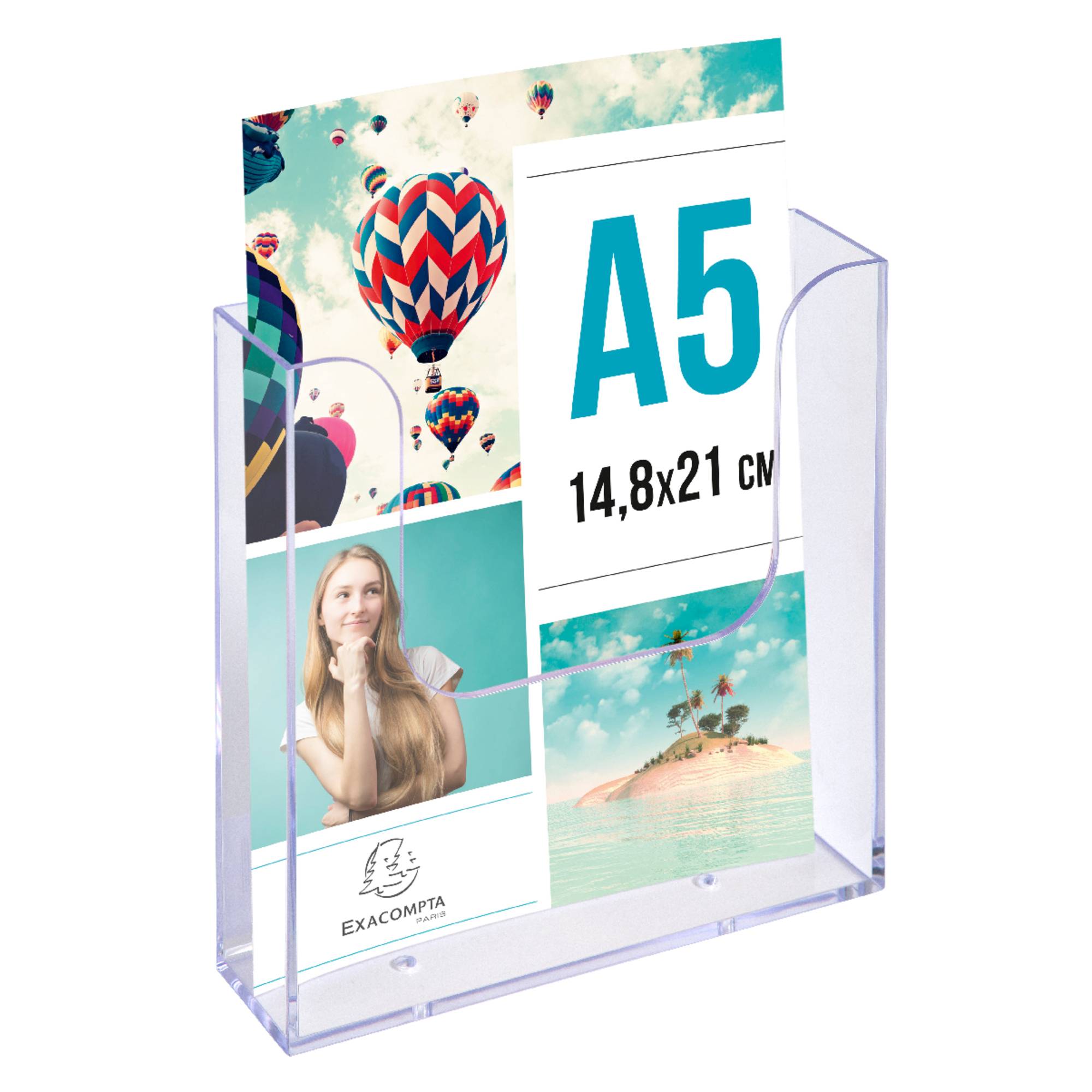 Wandprospekthalter A5 hoch 1Fach transparent-1