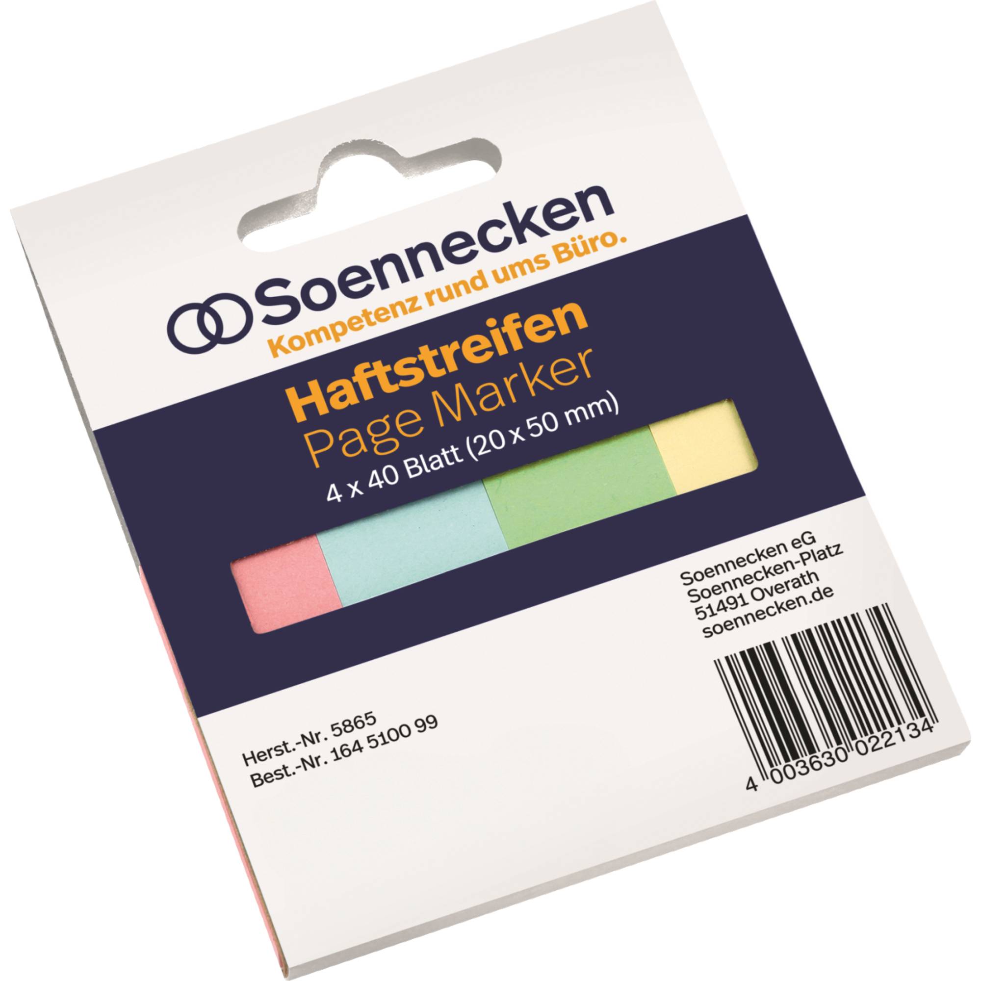 Haftstreifen RC 20x50mm 40Bl. sort. 4 St./Pack.-0