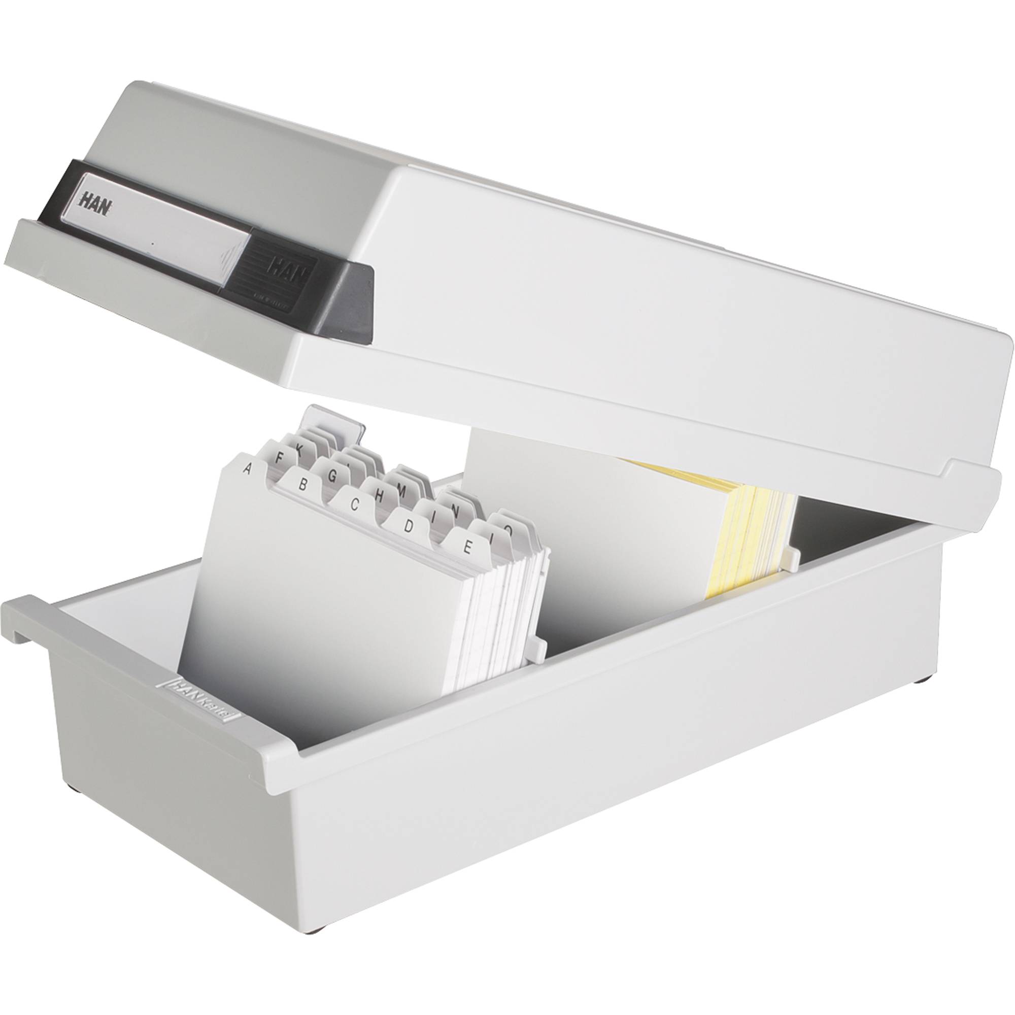 HAN 956-11 956-11 Karteikasten Lichtgrau max. Anzahl der Karten: 1.300 Karten DIN A6 quer-3