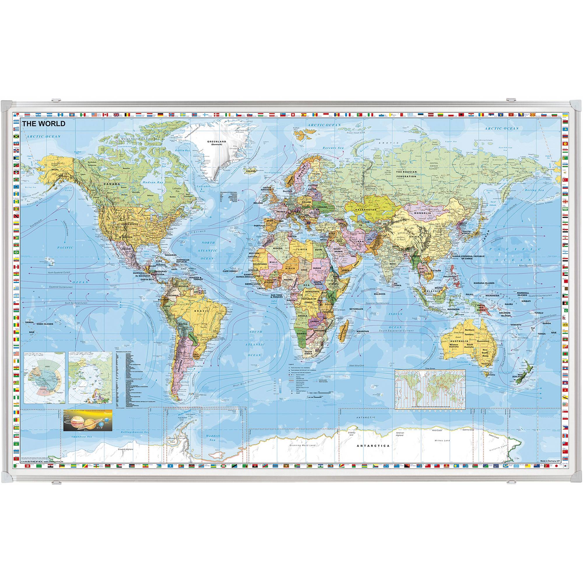 Kartentafel 140x100cm Weltkarte 1:33.000.000-0