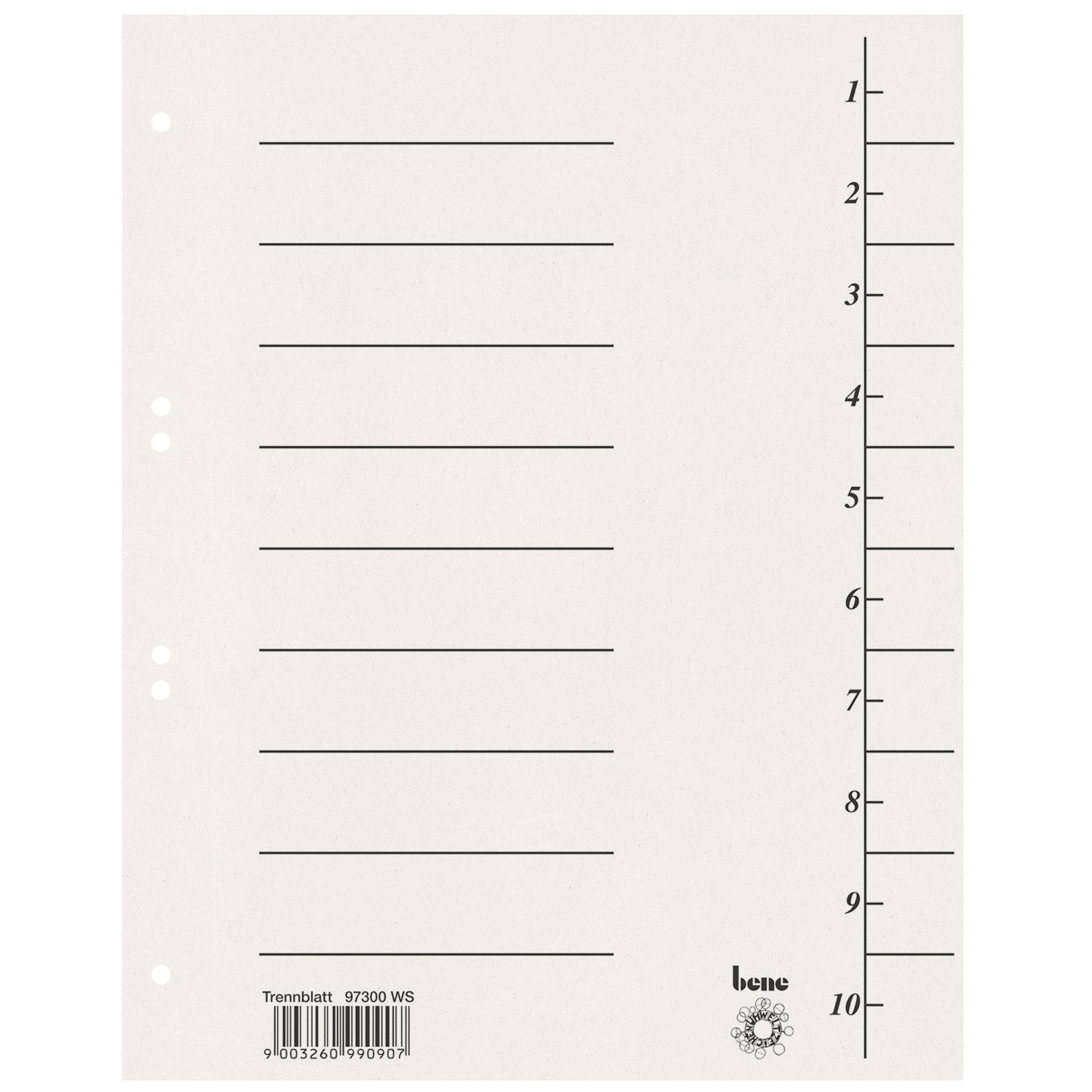 Trennblatt A4 Karton weiß 100 St./Pack.-0