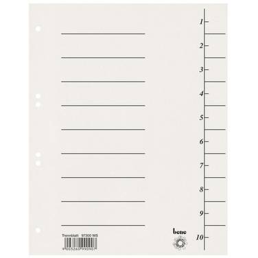 Trennblatt A4 Karton weiß 100 St./Pack.