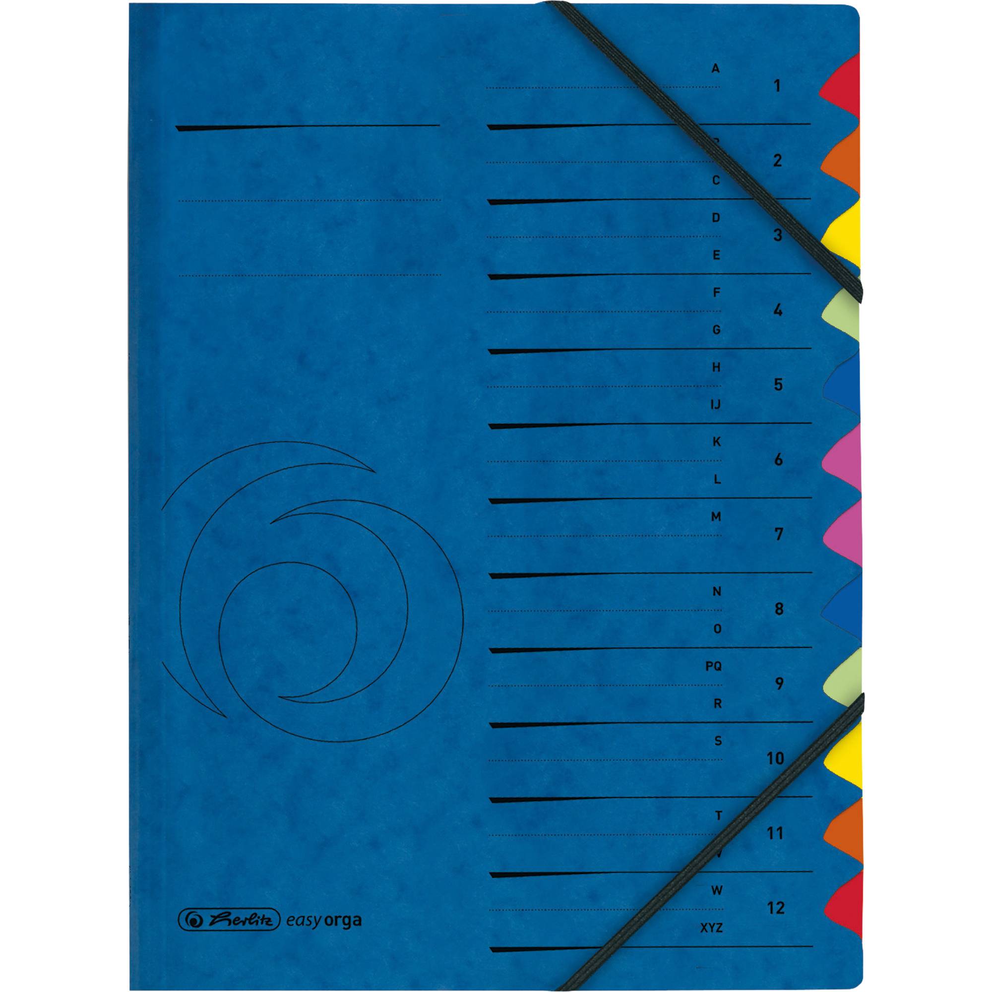 Ordnungsmappe A-Z 12 Fächer blau-0