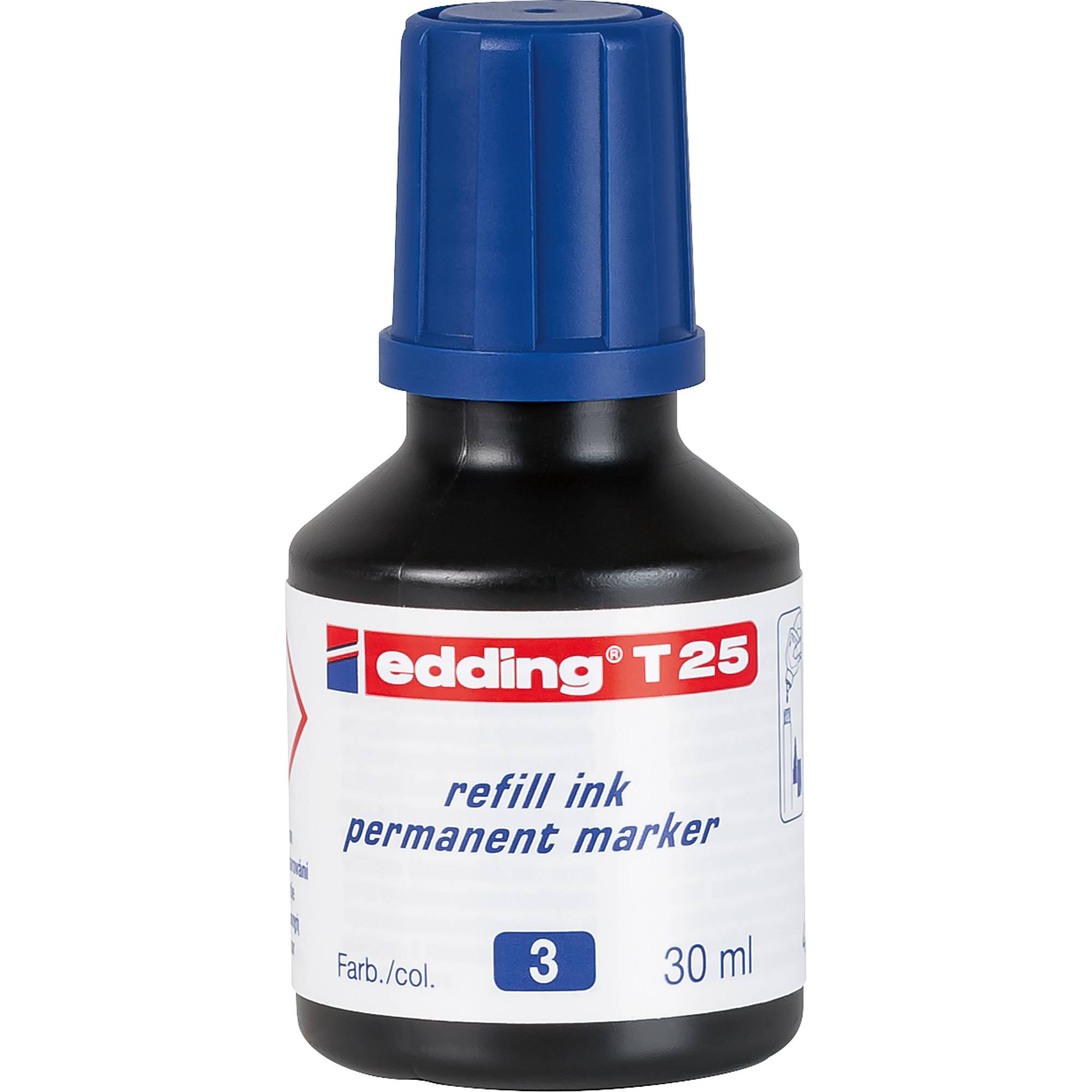 Nachfülltusche T 25 30ml geruchsarme Tusche blau