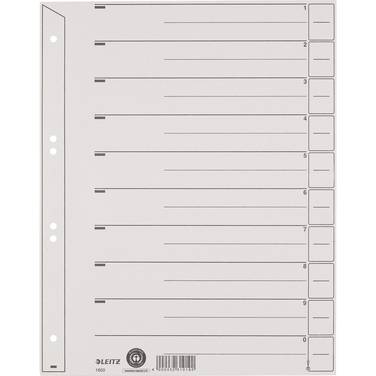 Trennblatt DIN A4 200g Karton grau 100 St./Pack.