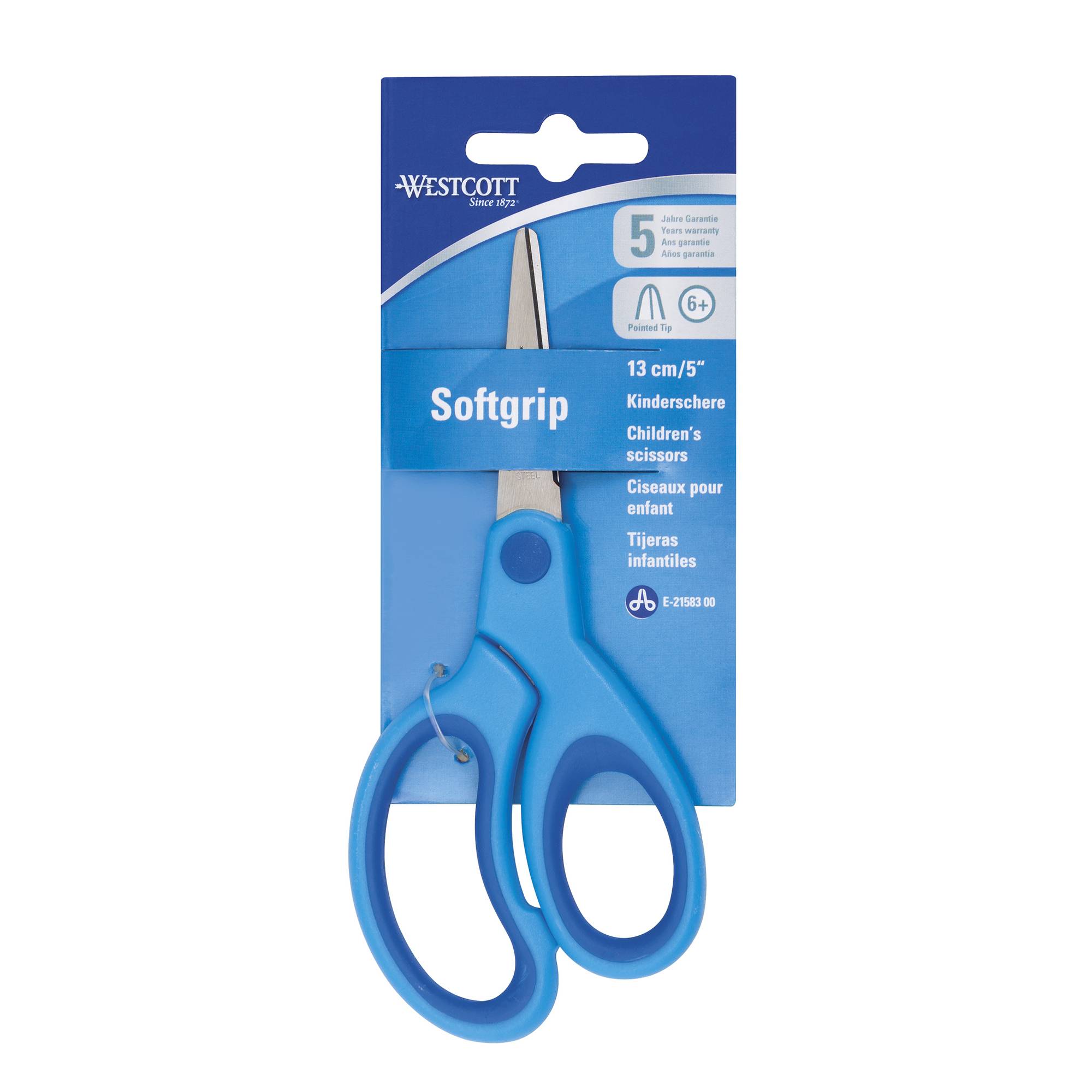 Kinderschere Kids spitze Spitze 13cm blau-0