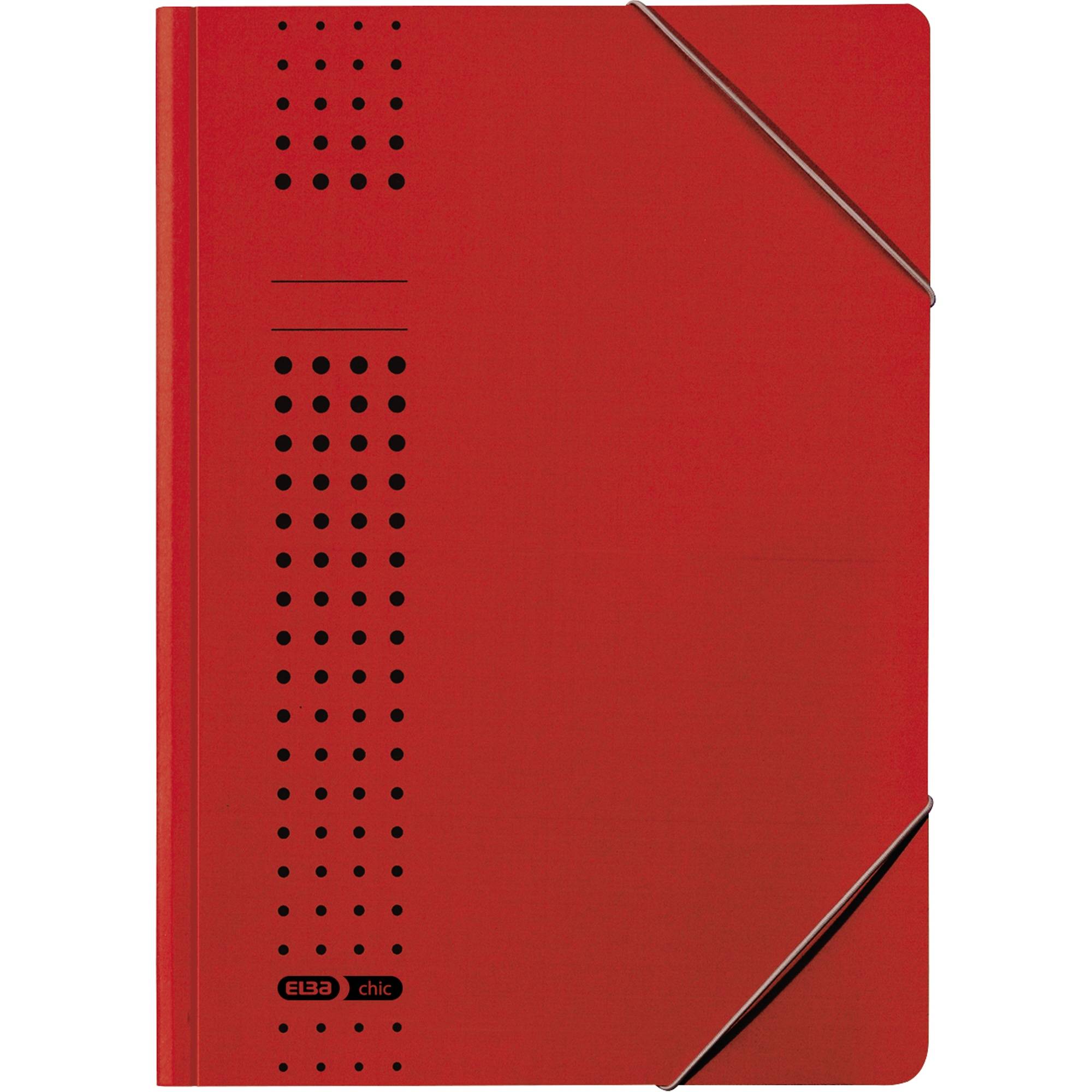 Eckspanner chic DIN A4 150Bl. Karton rot