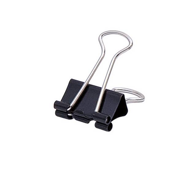 Foldbackklemmer 19x7mm schwarz 12 St./Pack.