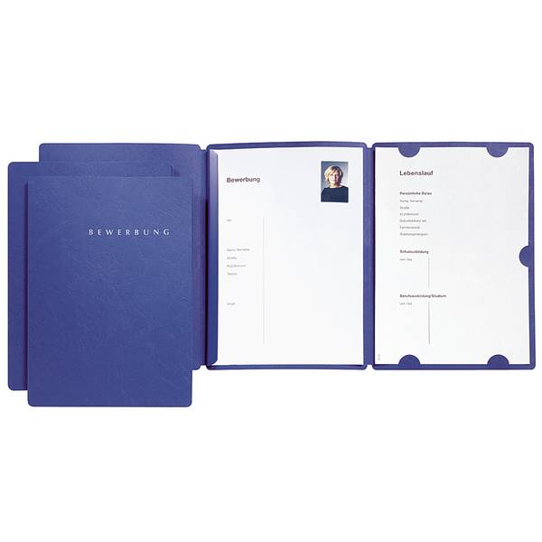 Bewerbungsmmappe Select Basic DIN A4 Karton blau
