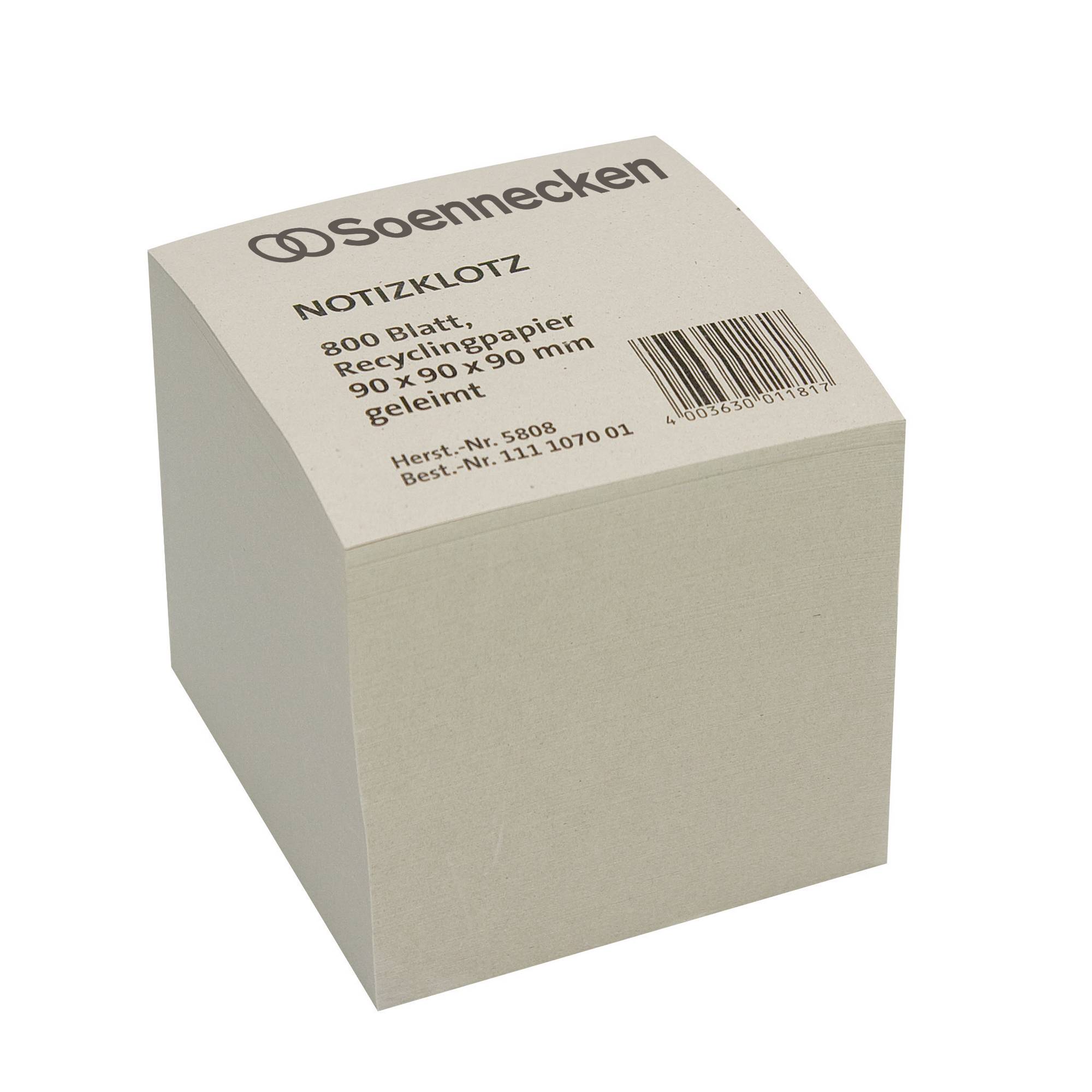Zettelklotz 9x9x9cm Recycling 800Blatt-0