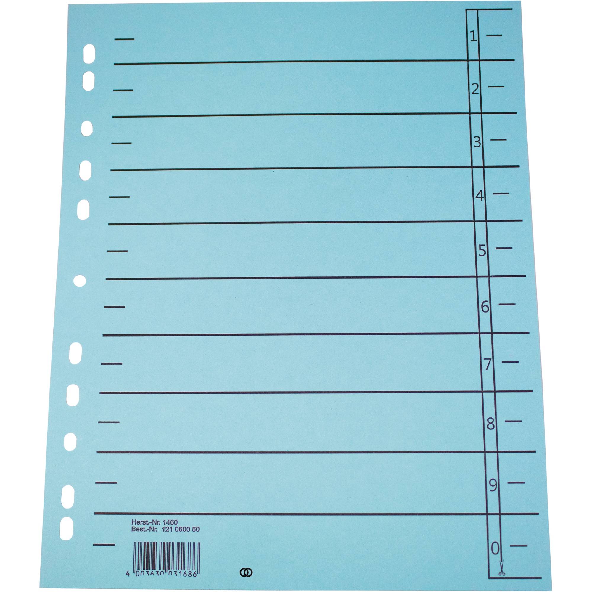 Trennblatt oeco A4 230g Karton bl 100St.-0