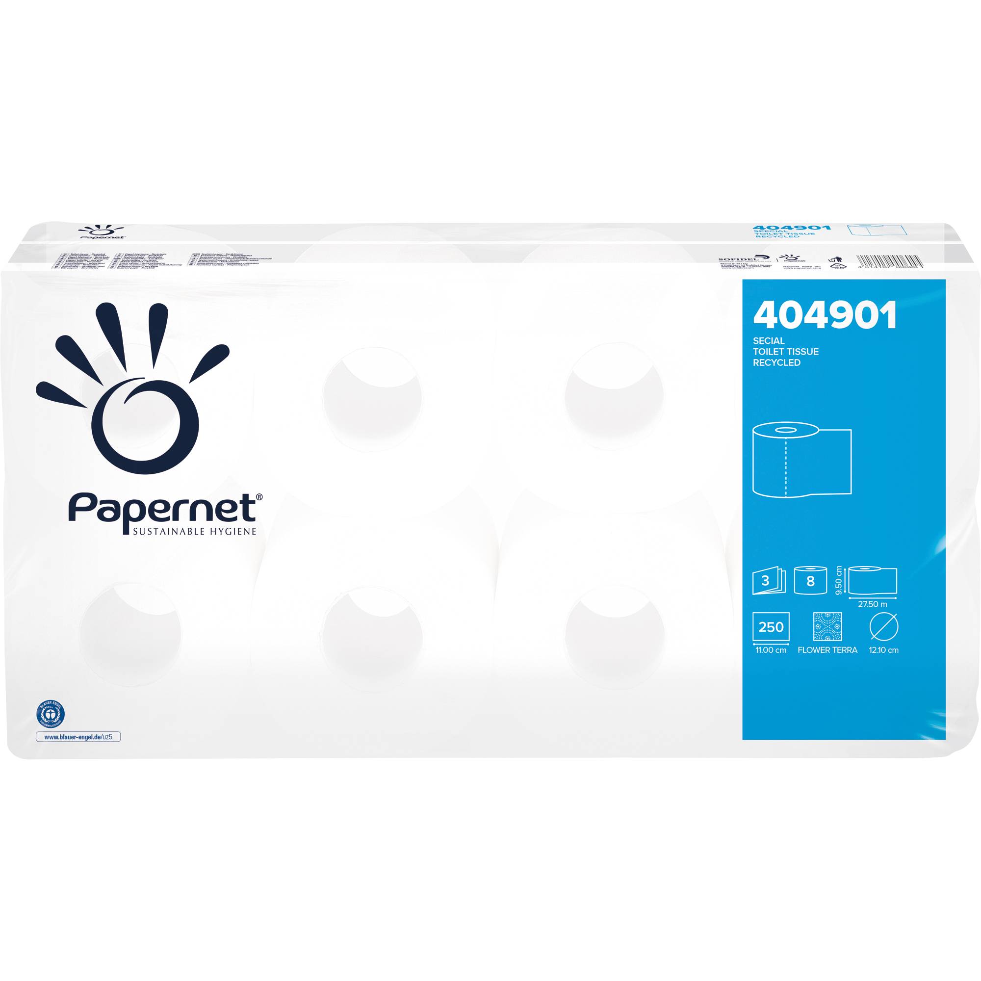 Toilettenpapier 3lagig 250Blatt weiß 8 Rl./Pack.-0